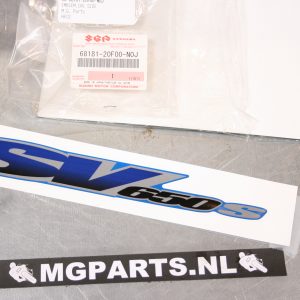 Suzuki SV650S X-K2 99-02 Sticker NIEUW - 68181-20F00-N0J EMBLEM, TAIL COVER,